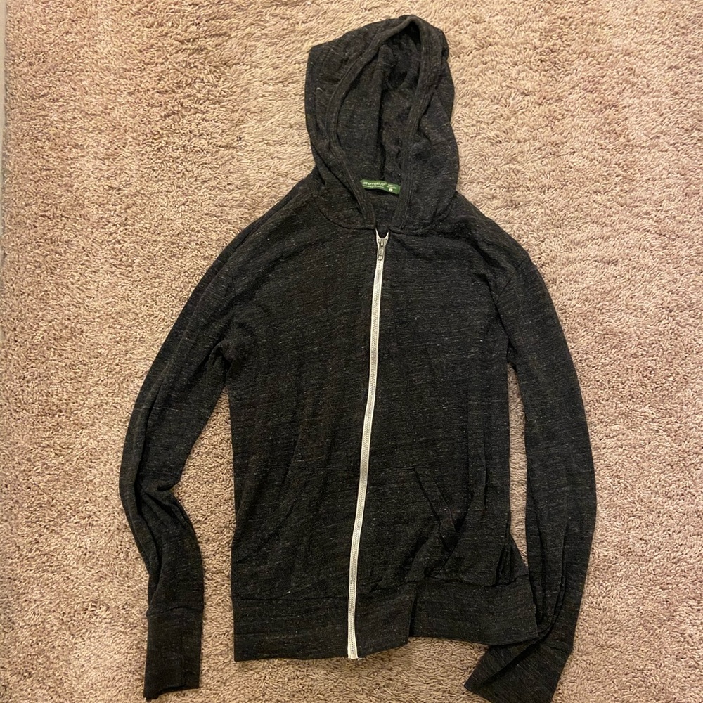 Alternative Dark Grey Zip-Up Hoodie